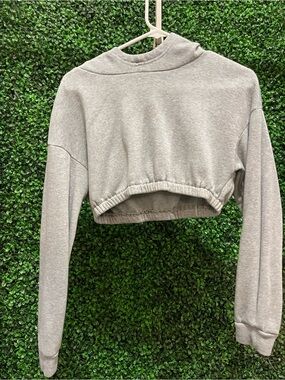 Cropped Gray Women's Hoodie